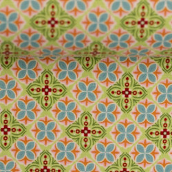 Baumwolle - Julia Blüten kiwi grün